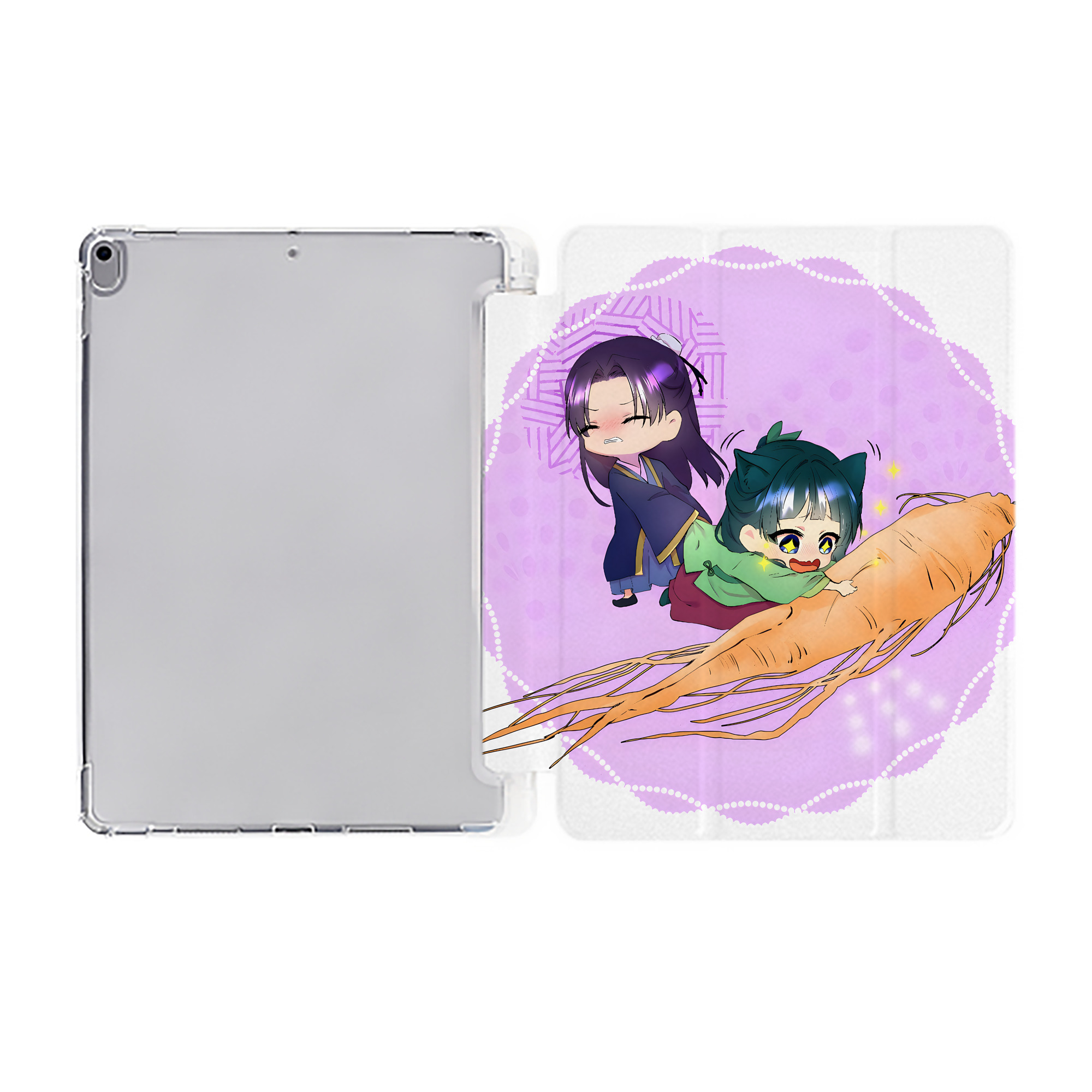 （画像用） 薬屋のひとりごと The Apothecary Diaries IPad ケース ペン収納付き 三つ折りスタンド PUレザー×シリコン 対応機種9.5/10.5/10.9インチ